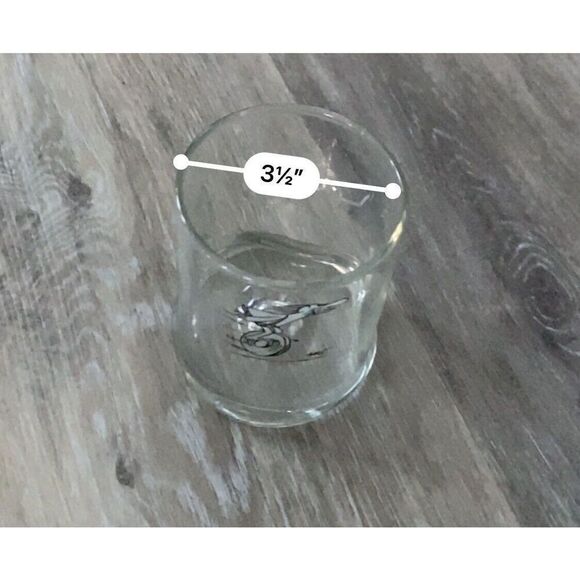 Vintage BC Caveman on Wheel drinking glass By John Hart Marathon promotional - Picture 7 of 8